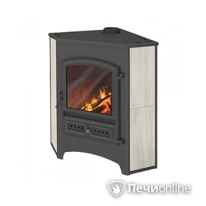 Печь-камин Этна (БКД) угловой беж. 9 кВт (150 кв.м) в Твери