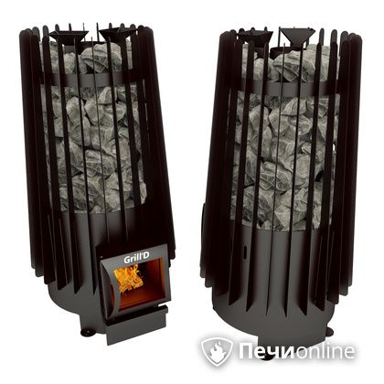 Дровяная печь-каменка GrillD Cometa Vega 180 short black в Твери