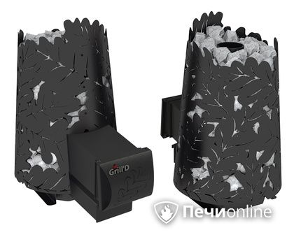 Дровяная печь-каменка GrillD Dubravo mini long black в Твери