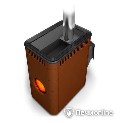 Дровяная банная печь TMF  Аврора Inox ДА Иллюминатор терракота  в Твери