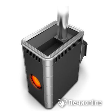 Дровяная банная печь TMF Аврора Inox ДА Иллюминатор антрацит НВ  в Твери