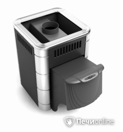 Дровяная банная печь TMF Оса Inox антрацит нержавеющие вставки в Твери
