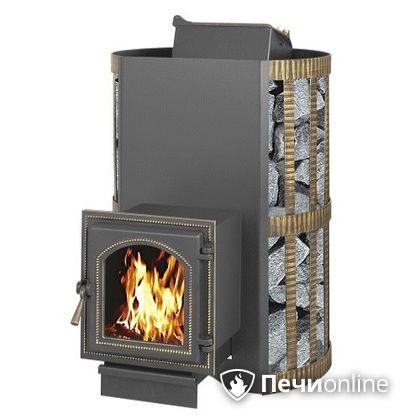 Дровяная банная печь Везувий Скиф с закрытой каменкой (270) в Твери