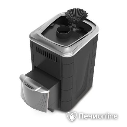 Дровяная банная печь TMF Гейзер Мини 2016 Carbon закрытая каменка нержавеющая дверь антрацит в Твери