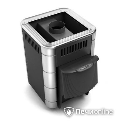 Дровяная банная печь TMF Оса Inox дверь антрацит короткий канал антрацит в Твери