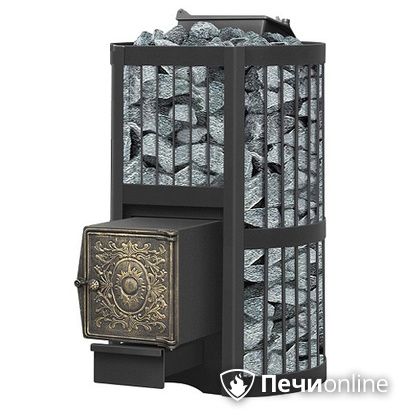 Дровяная банная печь Везувий Ураган Стандарт 22 (ДТ-4) с закрытой каменкой чугун в Твери