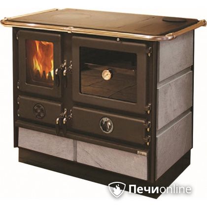 Отопительно-варочная печь MBS Thermo Magnum Stone R с теплообменником и духовым шкафом в Твери